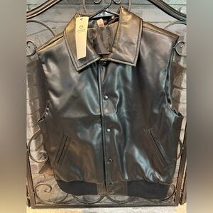 *NEW* Mono B Black Vegan Leather vest